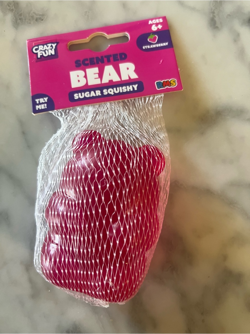 Scented Bear Sugar Squishy - Pink Strawberry